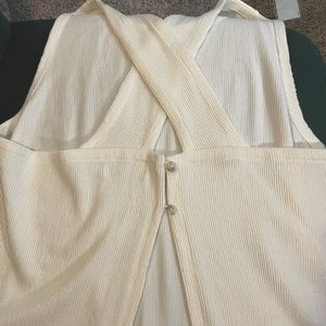 Madewell Cream Open Back Tank